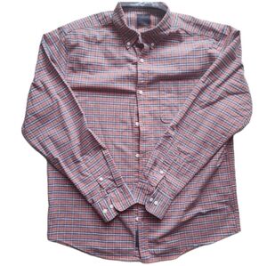 Men's medium Plaid Shirt Denver Hays 100%‎ cotton - Red and Blue